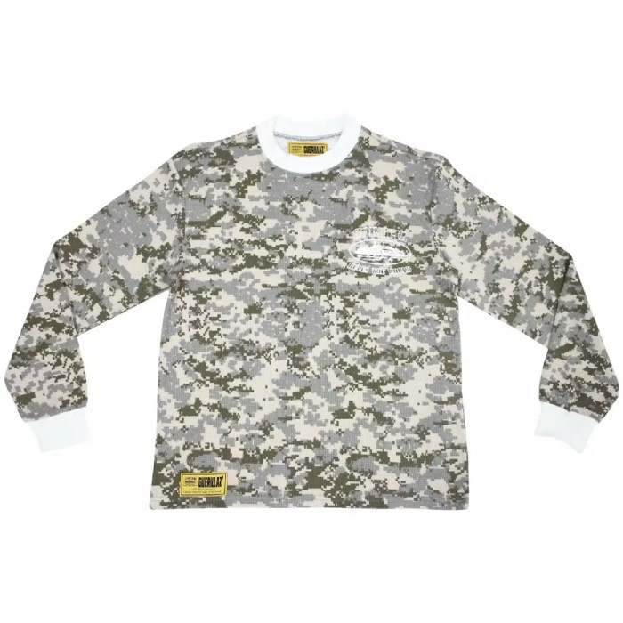Corteiz Alcatraz Insignia Waffle Longsleeve Shirt in Digi...