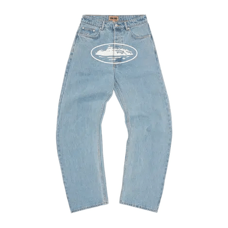 Corteiz ALCATRAZ BAGGYJEANS [WASHED BLUE]